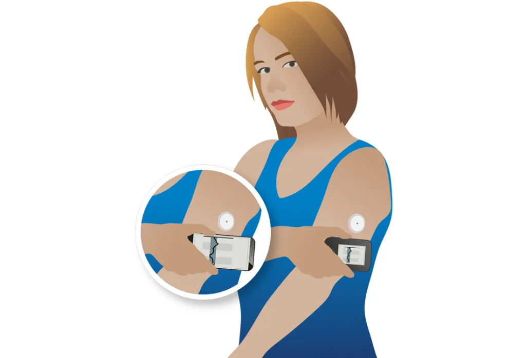 Illustratie van flash sensor scannen