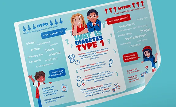 Nieuw: praatplaat over diabetes type 1 met uitleg en tips